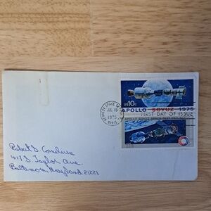 1975 Apollo Soyuz First Day Of Issue